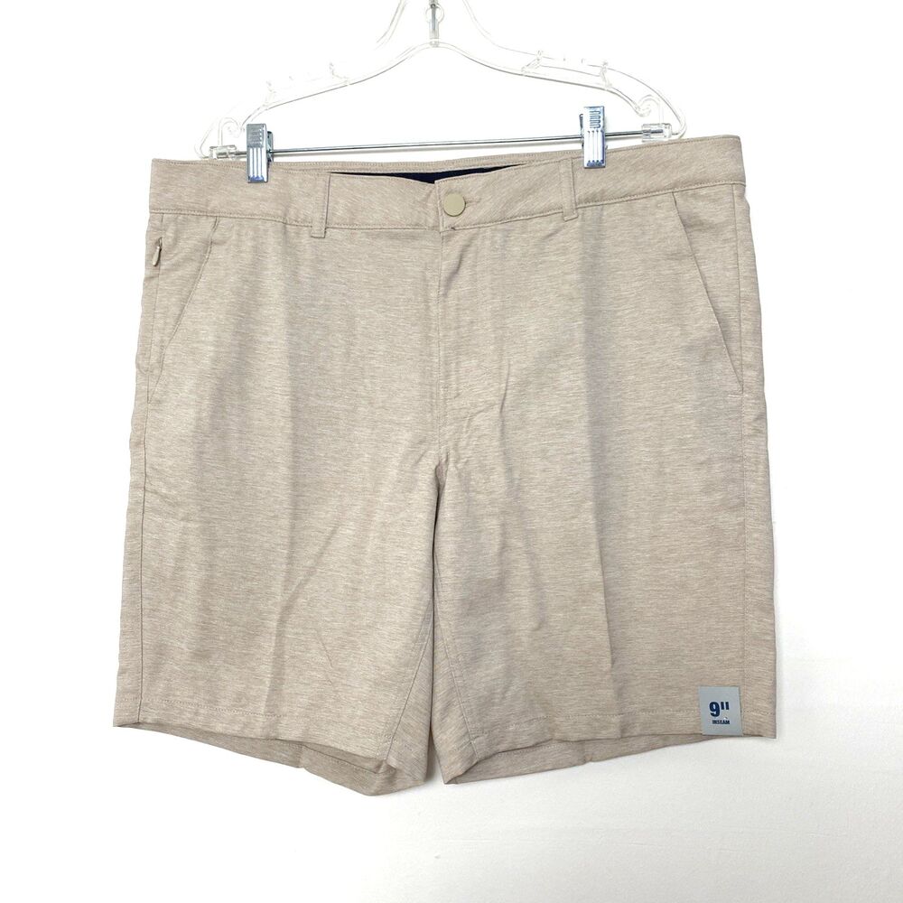 George Moisture Wicking Mens Shorts Size 38 Beige Above The Knee 9" Outdoor